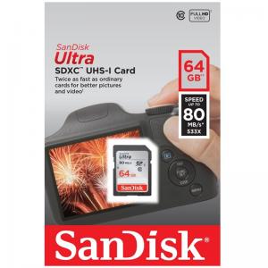کارت حافظه Sandisk 64Gig 80mb/s